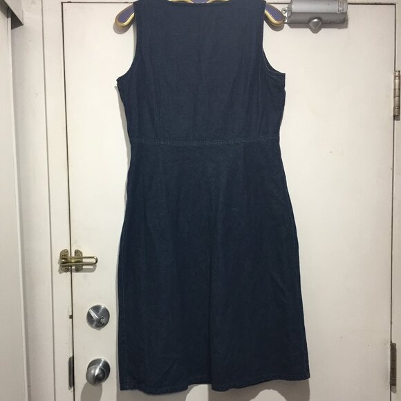 VINTAGE LIZ CLAIBORNE DENIM DRESSES SIZE 14 - Picture 5 of 6